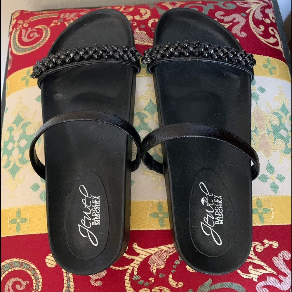Mischka Badgley-Crystal Slide Sandals-Size 7-Stunning-NEW-Rare